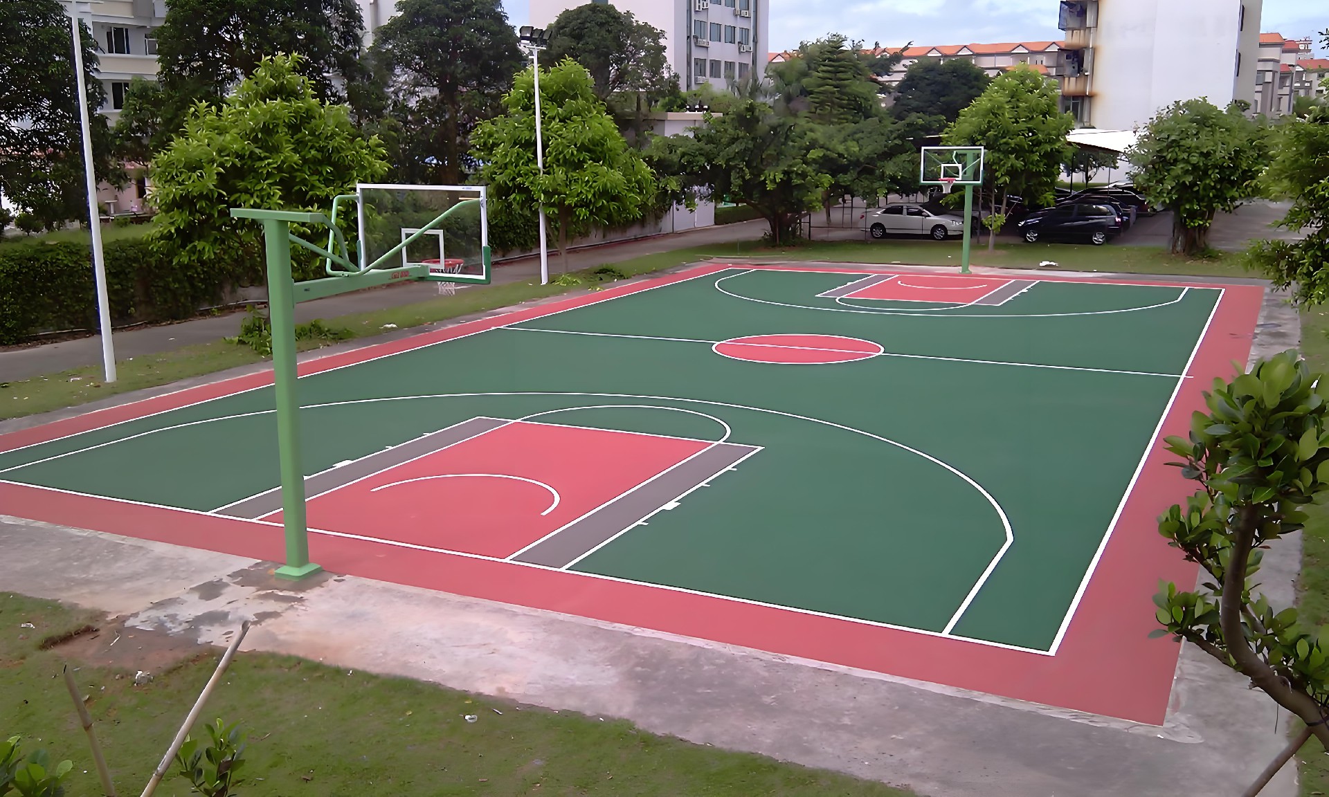 硅PU籃球場